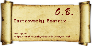 Osztrovszky Beatrix névjegykártya